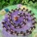 Mala Beads, Handmade Rose Petal Beads with Rudraksha Guru Bead