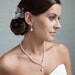 Pearl Necklace, Pearl Rhinestone Bridal Necklace, Wedding Jewelry, Pearl Bridal Jewelry, Ivory Pearls, White Pearls