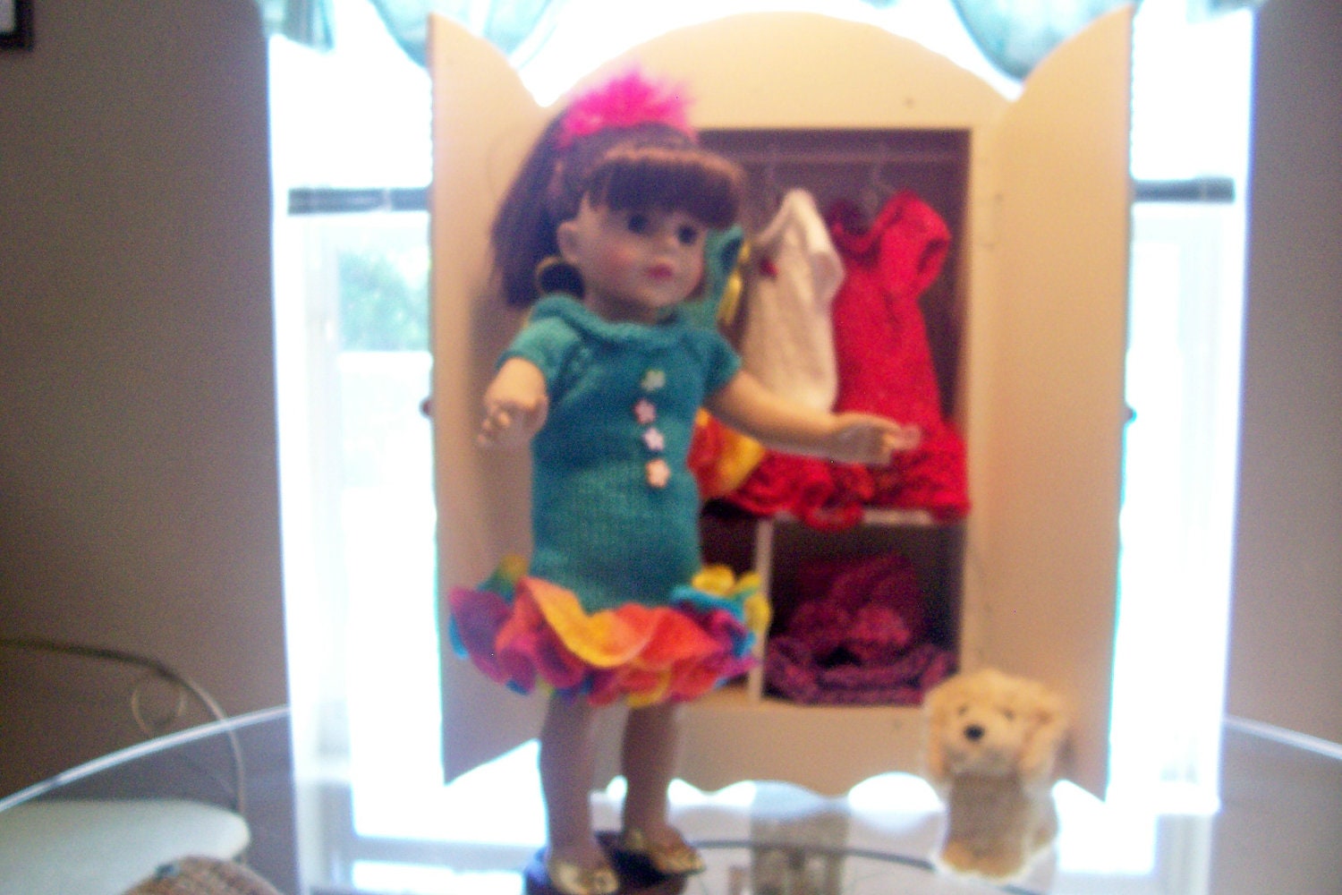Ruffled  Party Dress for 18 inch Dolls,free shipping