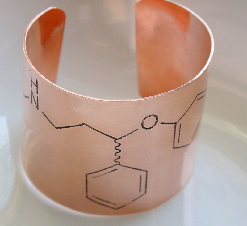 Prozac Molecule Cuff Bracelet