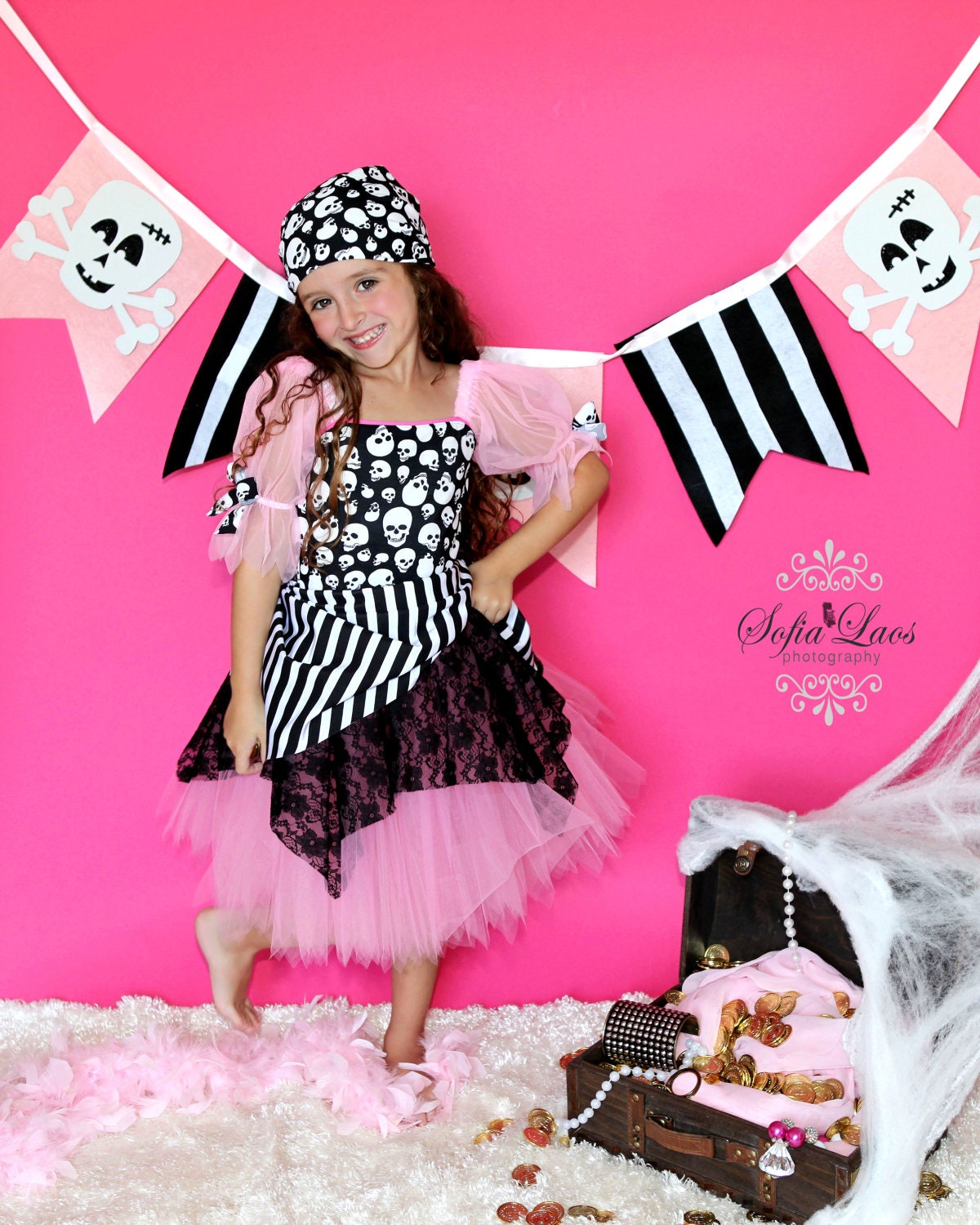 Custom Boutique Pink Pirate costume tutu dress 7