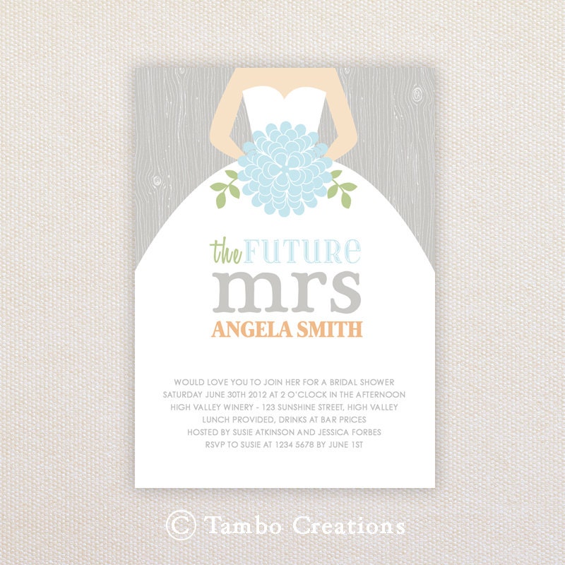 Wedding/Bridal Shower Invitation. Bride. I Customize You Print. Il_170x135