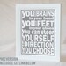 Baby Nursery  Quote Print You Have Brains in Your Head Giclee