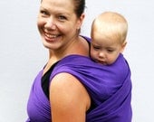 Baby Wrap Carrier Woven Wrap Cotton Gauze Royal Purple BabyEtte -Non-Stretchy- Ready to Ship