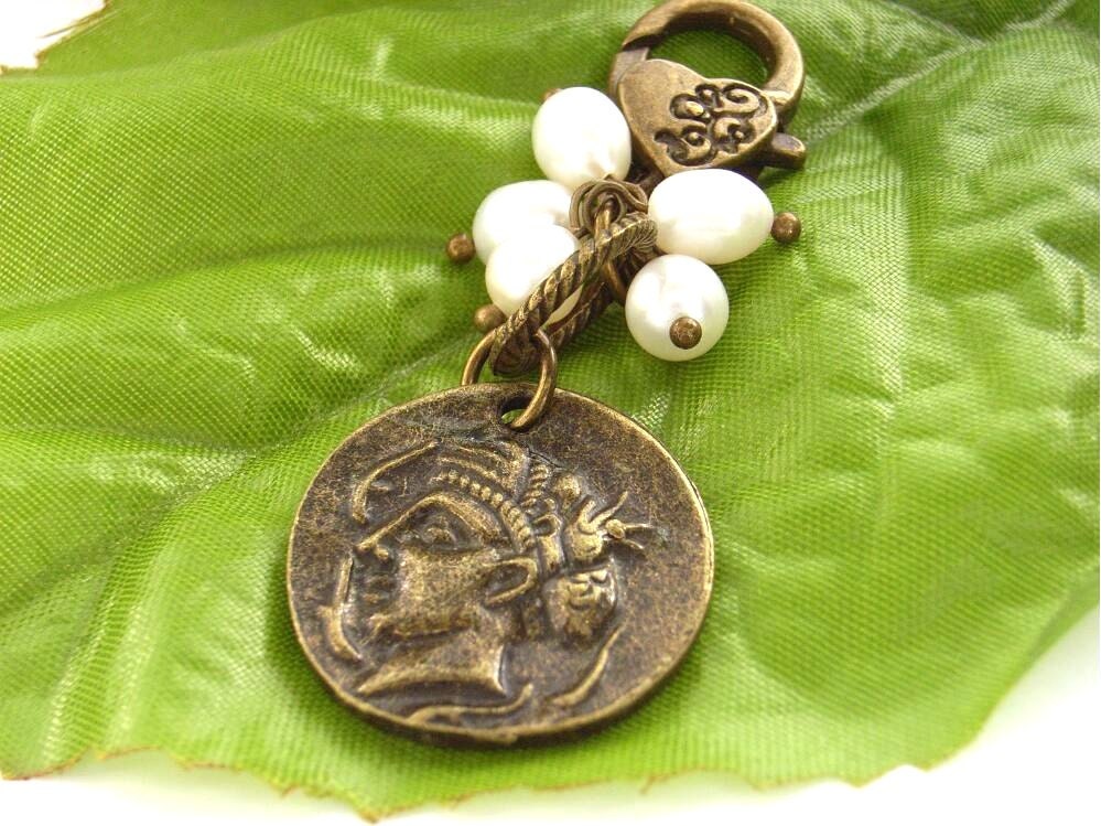 Coin purse charm bag charm freshwater pearls