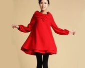 Red wool dress (349)