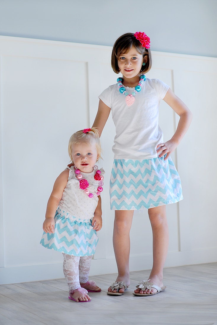 ON SALE Girls Twirly Chevron Skirt