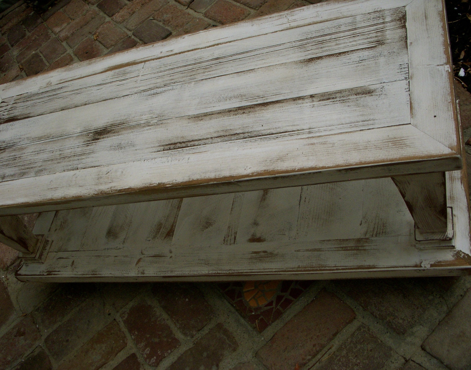 Wood Coffee Table - Wooden - Shabby Furniture - French Country - 20 Inch Wide Size