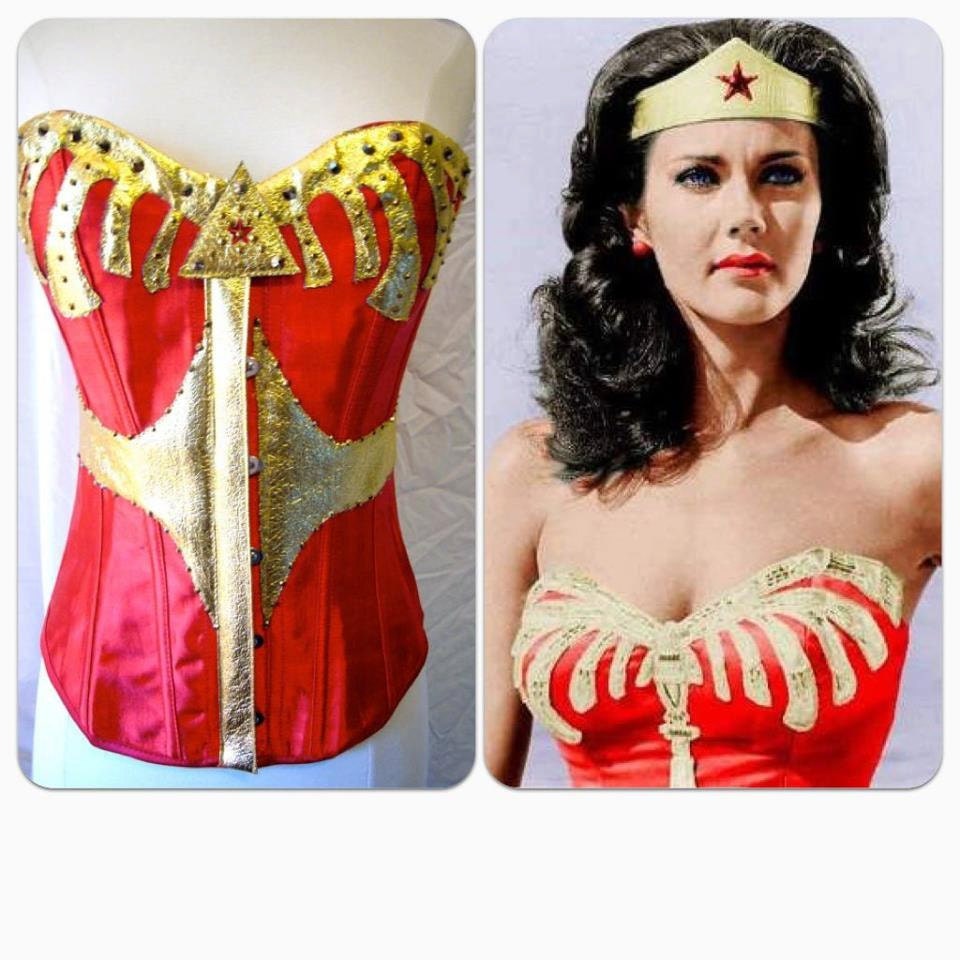 Wonder Woman Red and Gold Corset Custom Size
