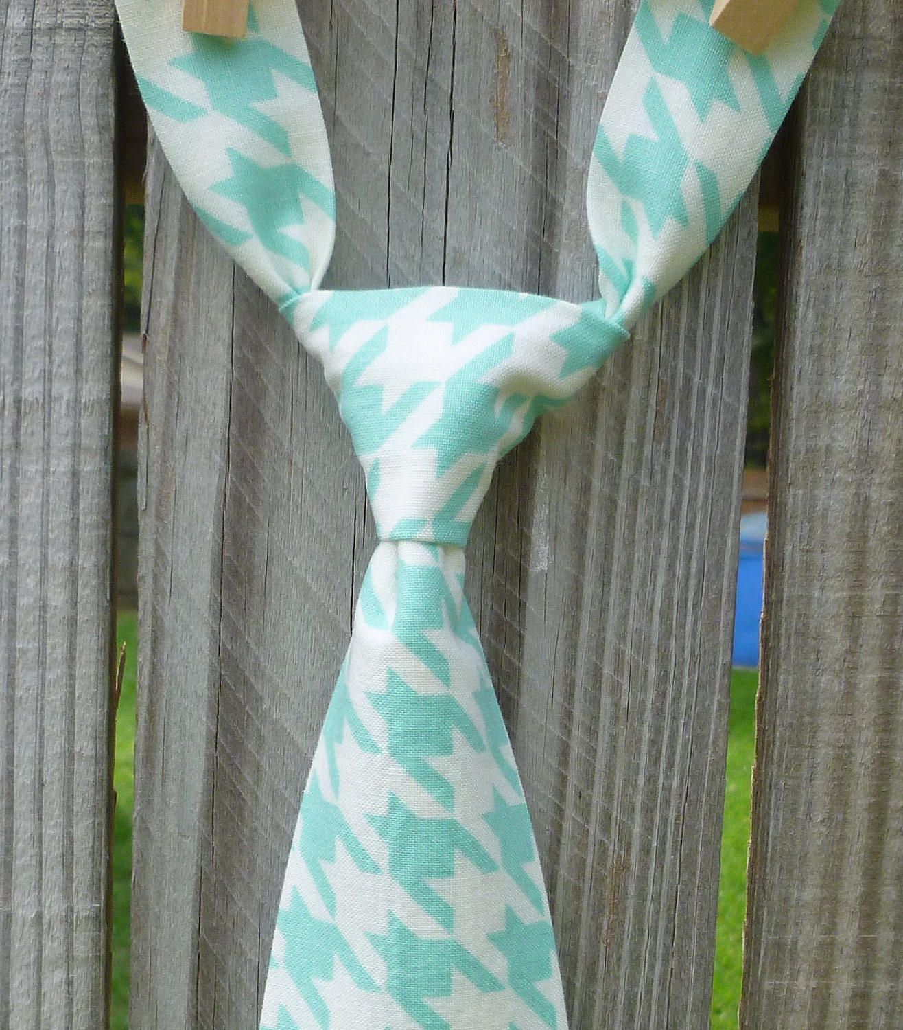 Little Boy Tie - Infant/Toddler/Child - Vintage Modern in Aqua/Mint