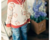 MSD Owl hooded-T - Beige