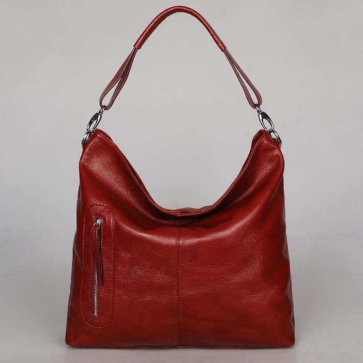 Handbag Max large burgundy---Adeleshop handmade Leather purse Messenger Diaper bag Shoulder bag Tote Handbag Hip bag Women