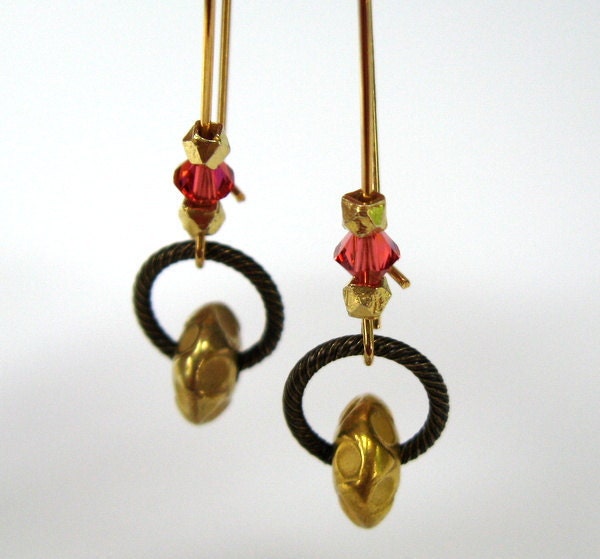 Long Boho Dangle Earrings - Long Beaded Dangle Earrings