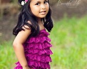You Pick Size. Chicaboo Raspberry Magenta Ruffled lace petti romper / bloomer. Sizes for ages newborn to 4/5 years. More Colors available