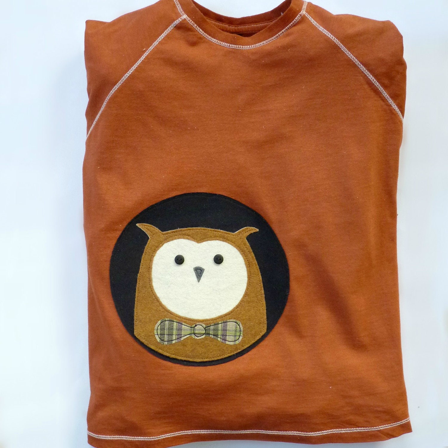 Owl Long Sleeved T Shirt : 'Just watching the leaves fall'