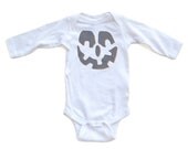 Jack O' Lantern - Halloween White Long Sleeve Baby Bodysuit - 0309-4411-WHI