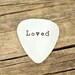 Guitar Pick Aluminum Hand Stamped Personalized and custom gift for musician, fathers day
