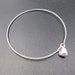Silver Heart Dangle Bracelet, Tiny Heart Dangle Bangle, Dangle Jewelry, Dangling Jewelry, Dangle Charm Bracelet, Silver Tiny Heart Bracelet