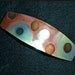 Hair barrette, abstract heat treated copper