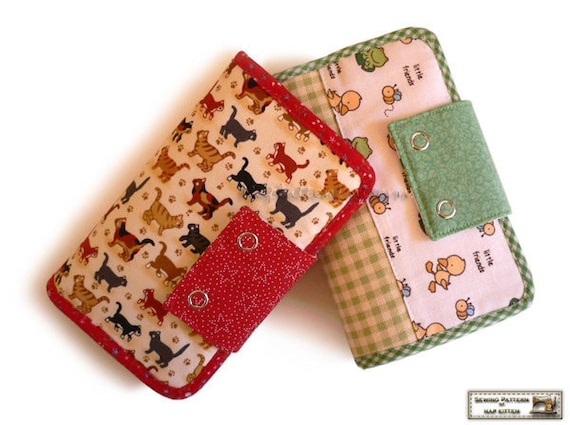 Wallets sewing pattern with 27 pockets  -- PDF