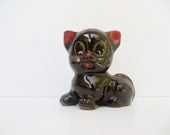 Vintage Mid Century Black Cat Figurine