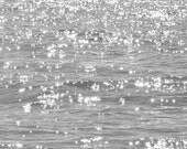 Shine - 8x8 Fine Art Photograph - Home Decor Sea Beach Light Sun Reflection Grey Gray Wall Art