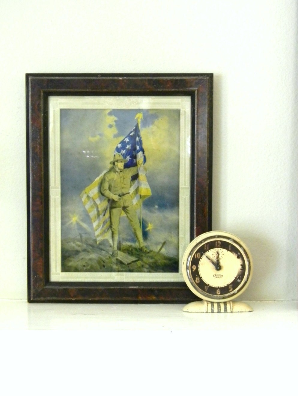sale vintage american flag framed art