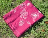 100% Cotton Linen-like Fabric - Embroidered Linen-like Cotton Print - Calgon Too - Half Yard