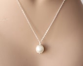 5  Silver Pearl Necklaces