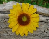 Flower Hair Clip-SUNFLOWER-Floral Hair Clip, Rustic Weddings, Barn Dance, Fall Harvest, Country Chic Weddings, Flower Child Hair, Autumn