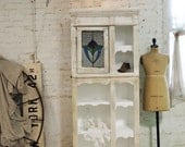 Pained Cottage Chic Shabby Handmade Farmhouse Cabinet CC362