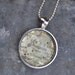 Map Pendant Necklace from Vintage Atlas AUGUSTA Maine