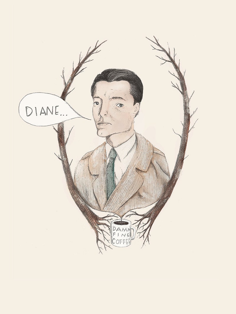 ORIGINAL ILLUSTRATION // Twin Peaks Agent Dale Cooper Illustration Print