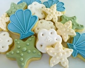 Sea shell  Mini Sugar Cookies- 3 dozen