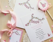 Sweet Baby invitations, cards, cupcake flags, tags, letter garlands and oversized cupcake flags