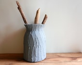 Blue Grey Vase / cadet grey vase / bluish grey home decor / blue flower vase / blue vessel - CarriageOakCottage