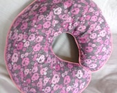 Baby Girls Skulls Nursing Pillow Cover Pink and Grey - fits Boppy Pillows