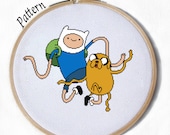 Finn & Jake Dancing Cross Stitch Pattern