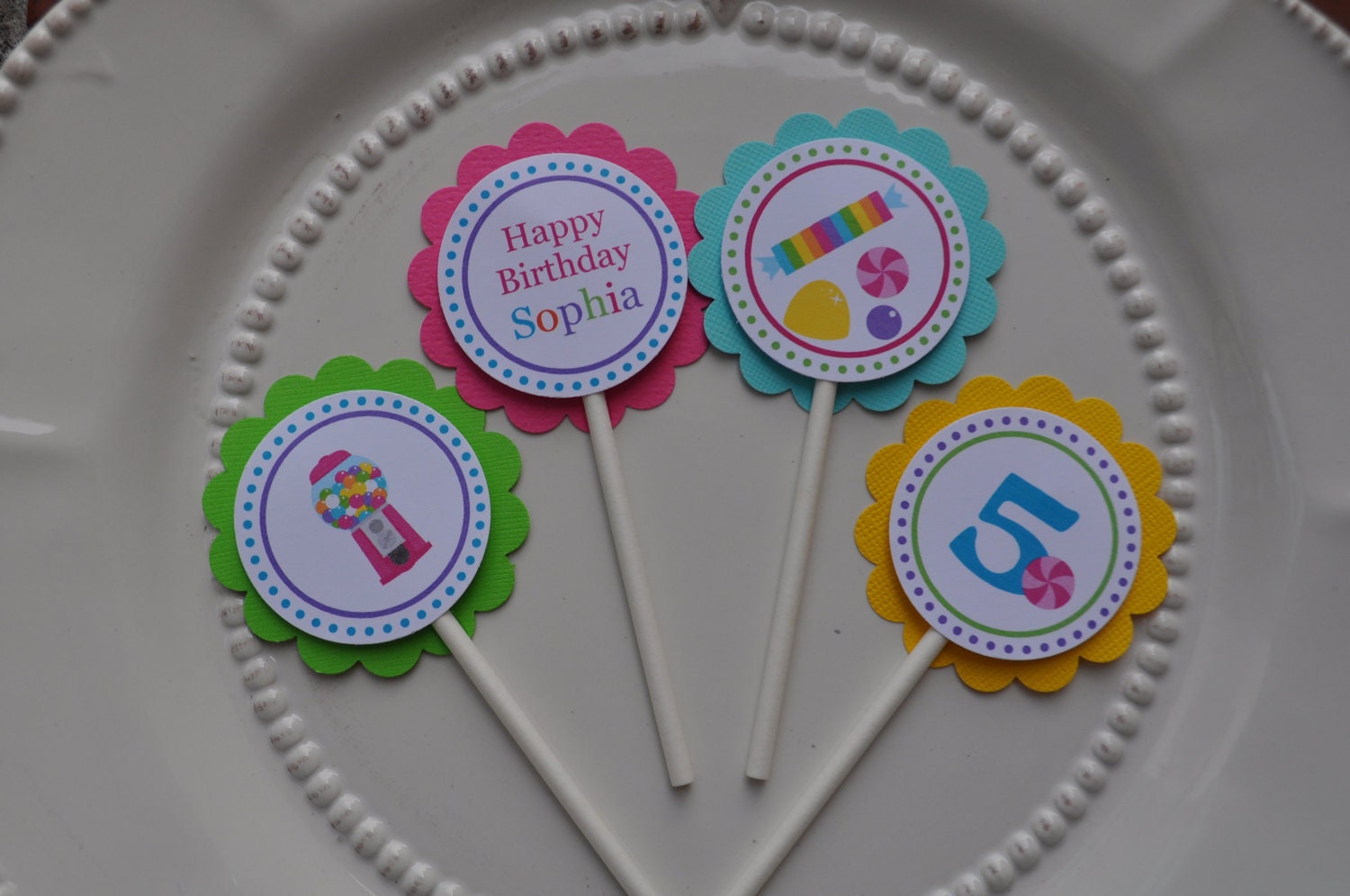 Sweet Shoppe Cupcake Toppers set of 12