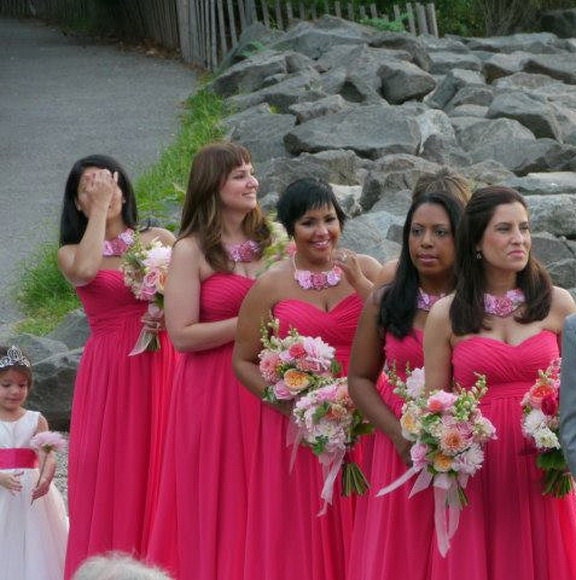 Pink tones Floral  Bib Necklace on wedding  bridesmaid gifts MADE TO ORDER