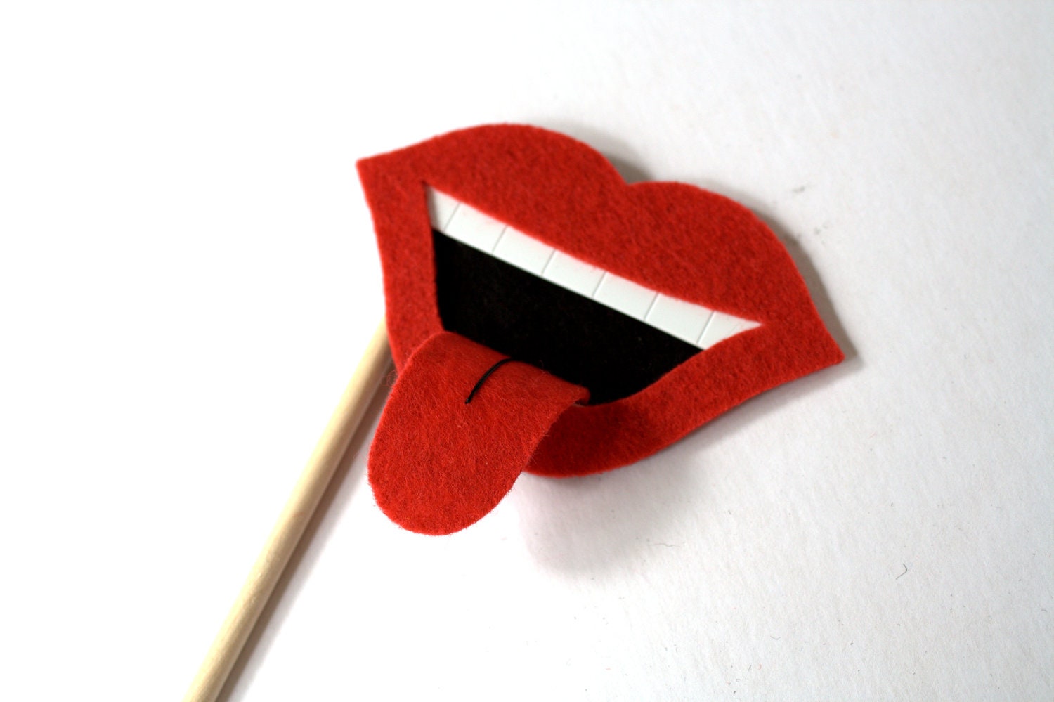 Photo Props. Photo booth Props. Party Props. Wedding Photo Props. Lips on a Stick - The Sloppy Kiss