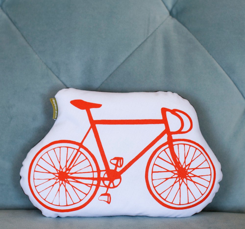 bicycle . papercut plush . orange