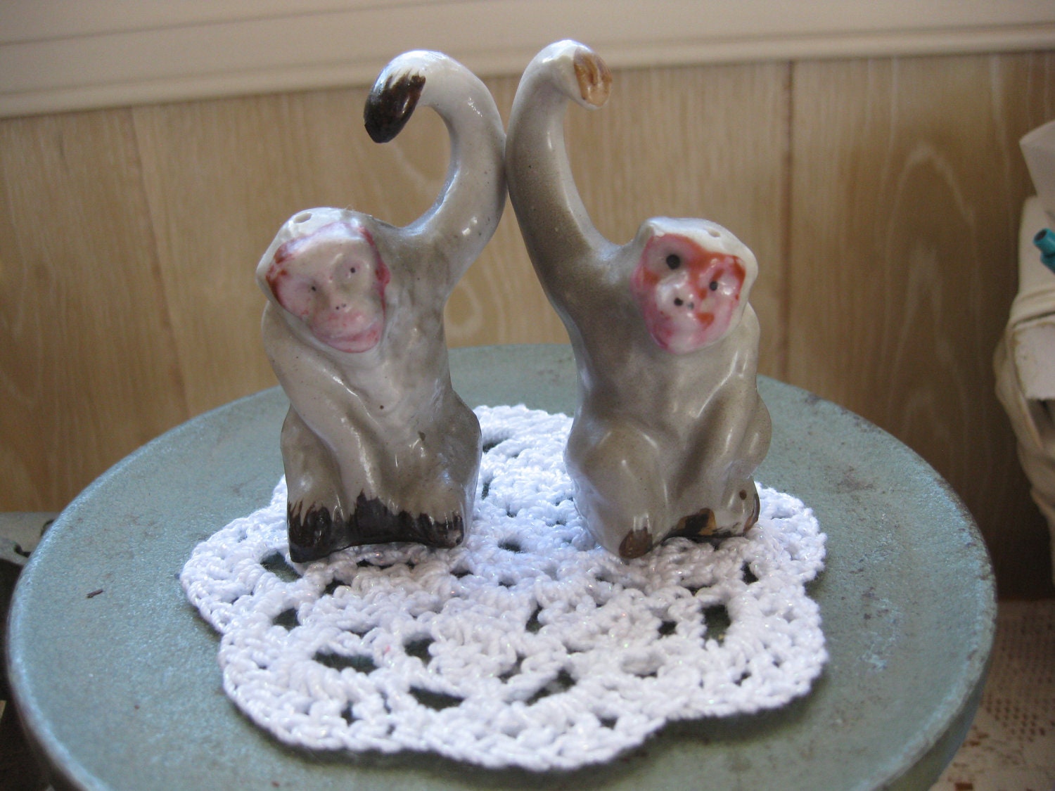 Vintage Japan Monkey Salt and Pepper Shakers