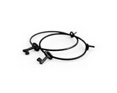 Tiny Skeleton Key Earrings Hoops in Oxidized Sterling Silver - Minimalist, Simple Everyday Earrings