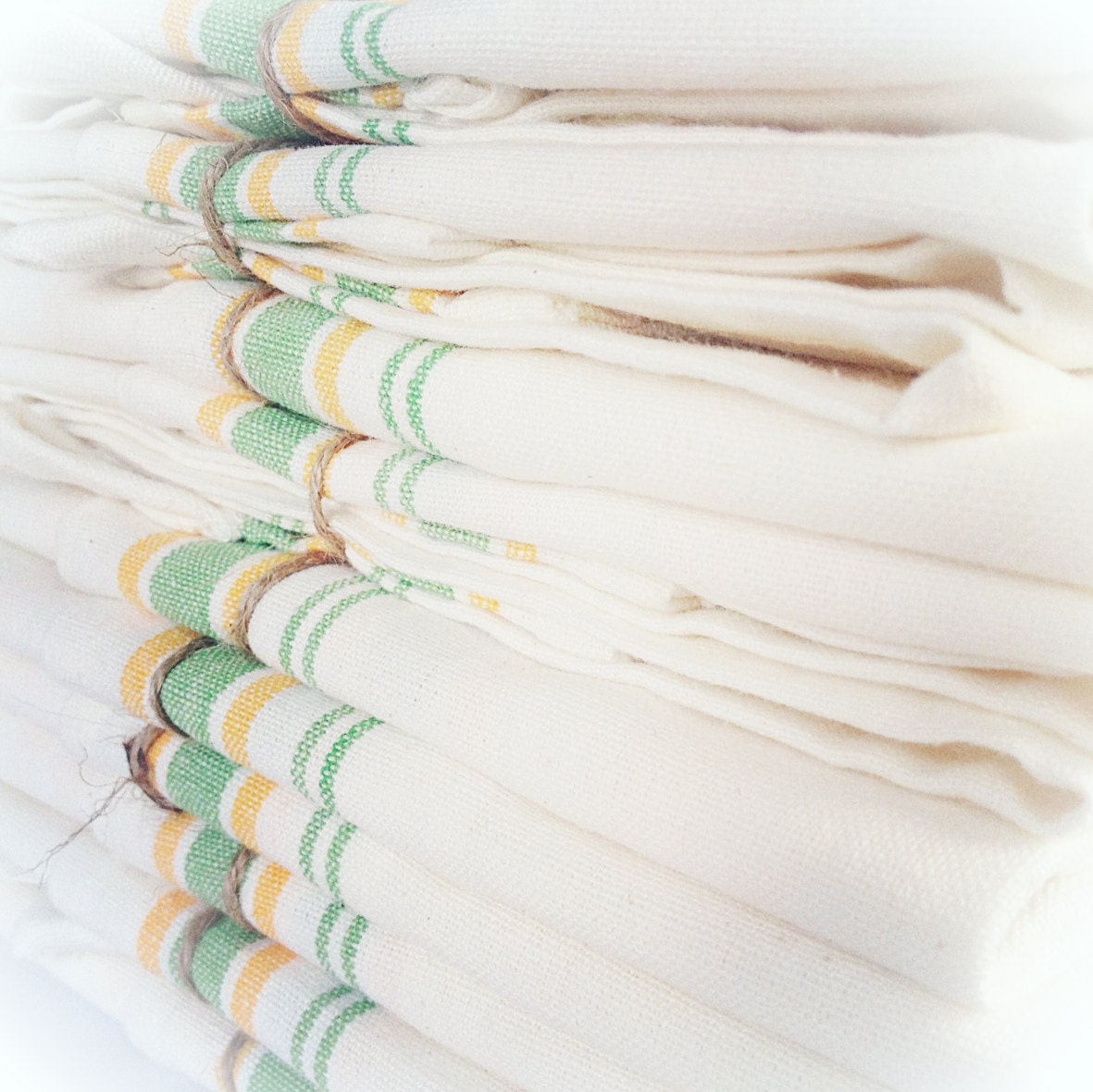 Vintage Inspired Modern Text All Cotton Cloth Tea Towel by indobay