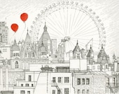 London Cityscape 8.5 x 11 print