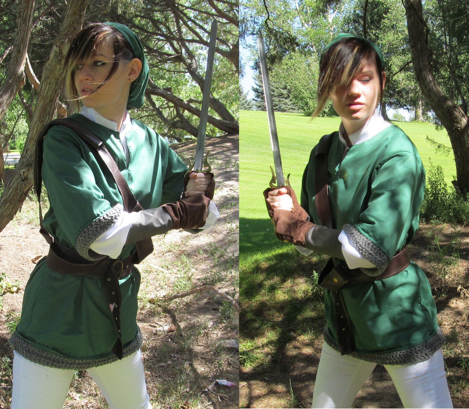Legend of Zelda Link Skyward Sword Cosplay Costume Size S M L XL