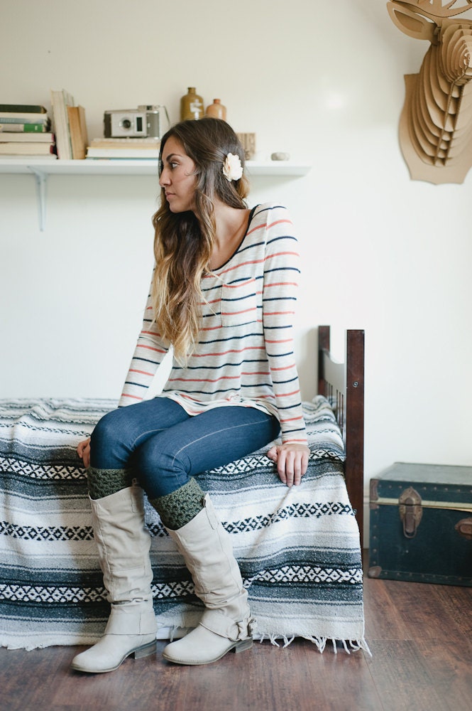 Boot cuff PATTERN, instant download, pdf, permission to sell, boot toppers, boot accessories, green