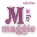 Maggie Monogram Set Embroidery Alphabet and numbers INCLUDED in 5 sizes - 2 satin stitch sizes and 3 patterned fill