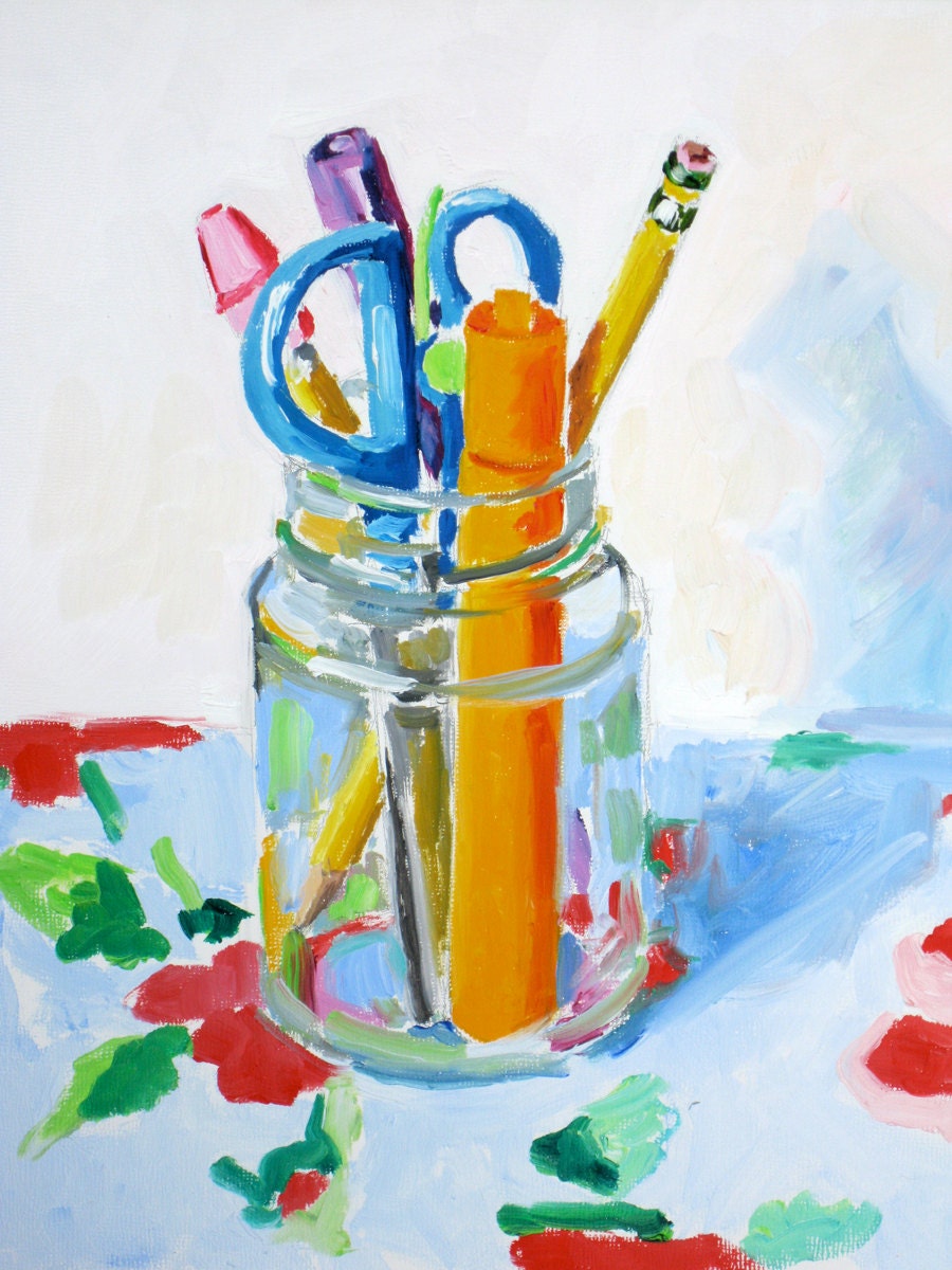 pen jar painting 8x10